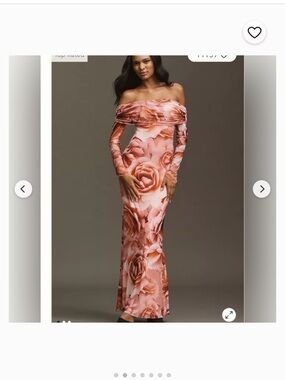 AFRM Violetta Dress in Peach Roses